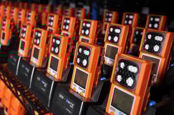 row of ventis mx4 orange gas monitors Featured Image